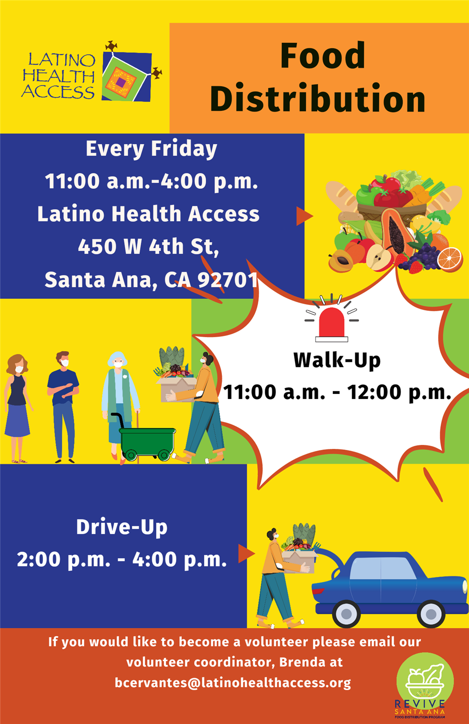 Latino Health Access Weekly Food Distribution SAUSD CARR RESOURCES FACE